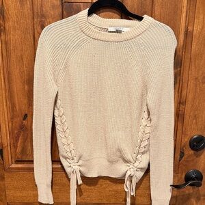 Forever 21 Cream Sweater with Side Ties